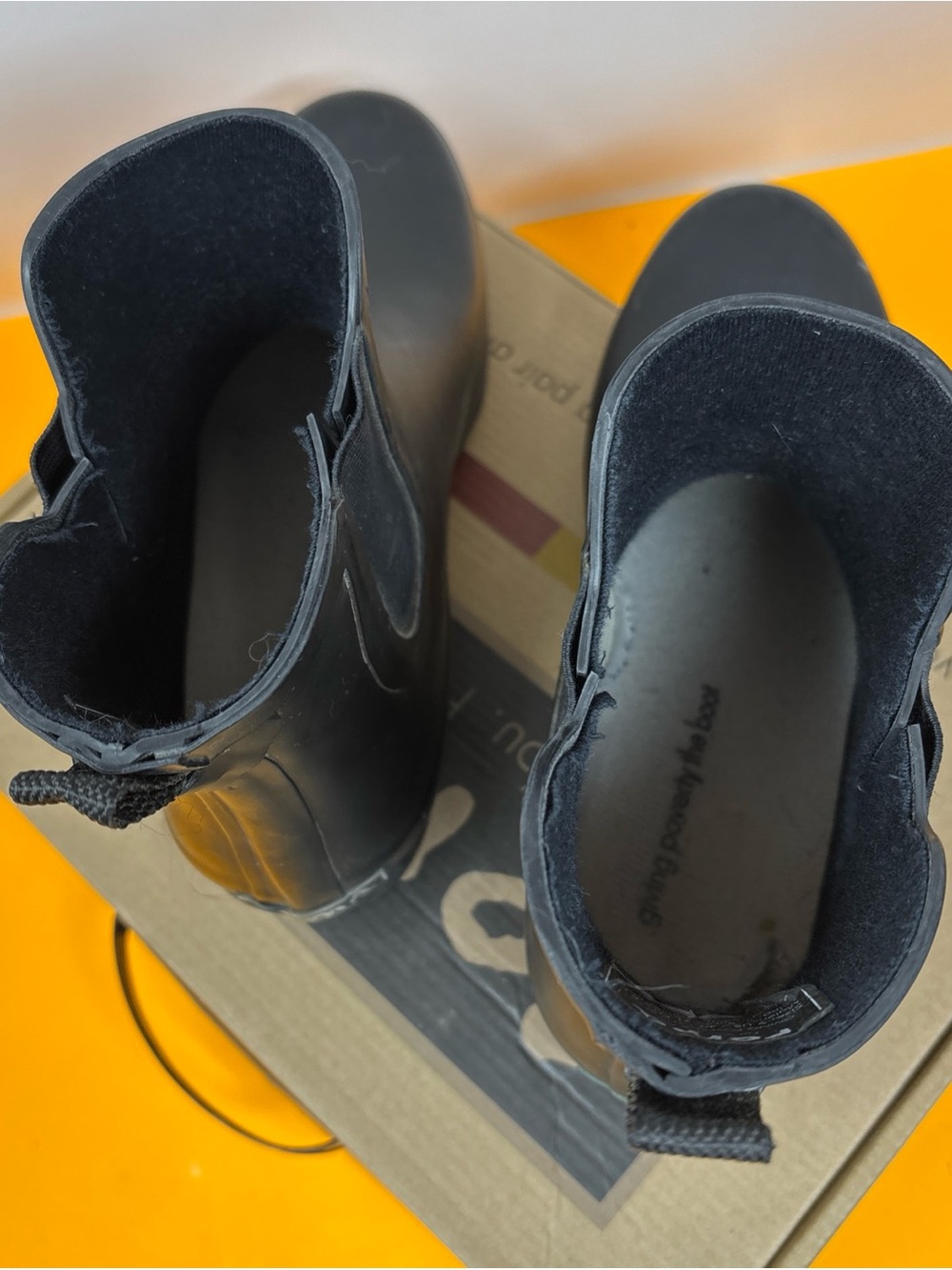 Sz 9 Roma Black Women's Chelsea Rain Ankle Boots used need cleaning 🧽 - Picture 6 of 17